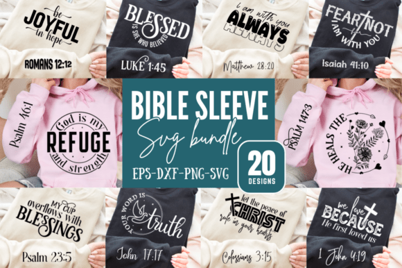 Bible Faith Sleeve SVG: Graphics & T-Shirt Designs