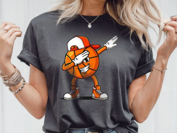 Funny Basketball Dabbing T-Shirt Design: Graphics for T-Shirt Designs