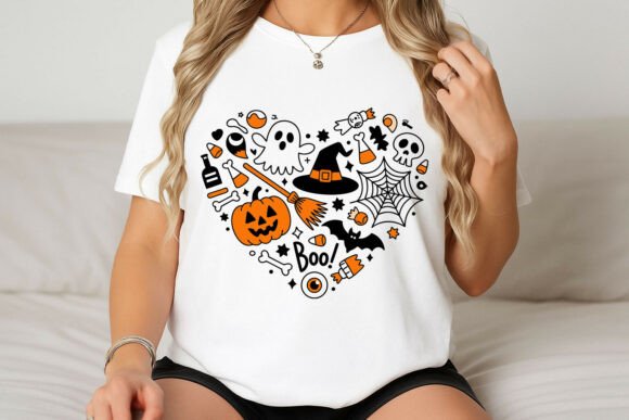 Halloween Heart Graphics for T-Shirt Designs