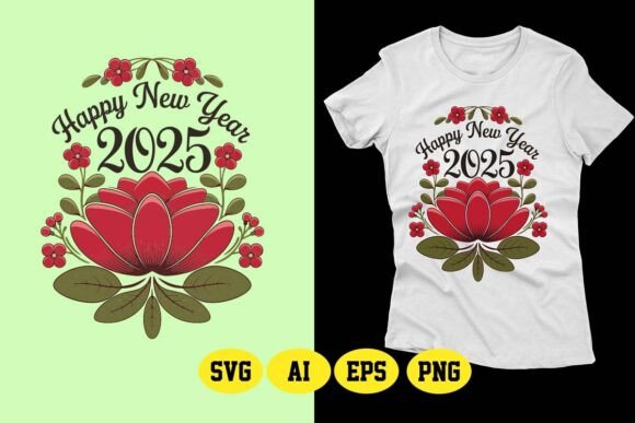 Happy New Year 2025 T-Shirt Design 59 Graphics