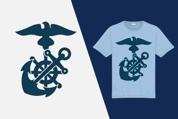 Marine Navy Symbol T-Shirt Design Graphics