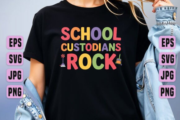 School Custodians Rock SVG: Graphics & T-Shirt Designs