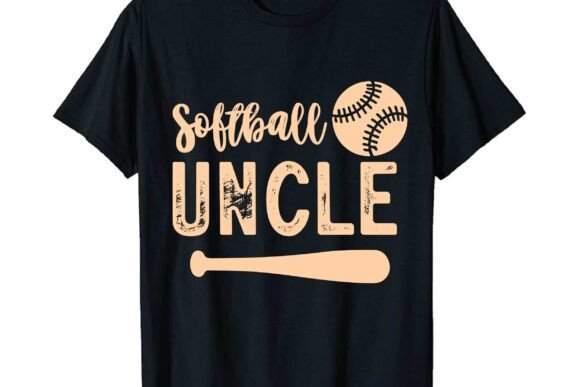 Softball Uncle SVG: Retro Graphics for T-Shirt Designs
