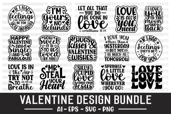 Valentine Design Bundle SVG: Graphics & T-Shirt Designs