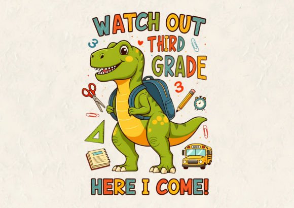 Watch Out Third Dino Graphics & T-Shirt Designs